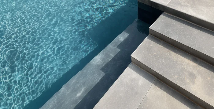 Marketing per hotel – la vostra agenzia di marketing per hotel in Alto Adige Scale di piscina moderne con acqua blu scintillante