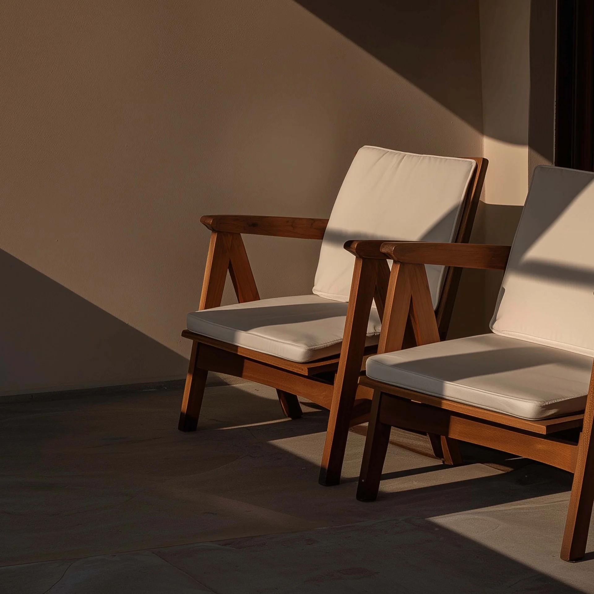 Hotel-Check gefällig? Vom Website-Check bis zur Buchungsanalyse Zwei Holzstühle mit weißen Polstern in angenehm gedämpftem Licht